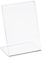 Azar Displays Acrylic L-Shaped Sign Holders, Clear - Pack of 10