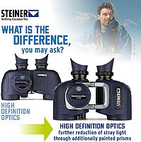 Steiner Optics Marine Commander 7x50 with Compass Professional Waterproof Binoculars, German Quality, Crystal Clear Images
