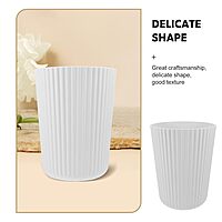 Cubo de Basura Redondo de Plástico Negro Mediano