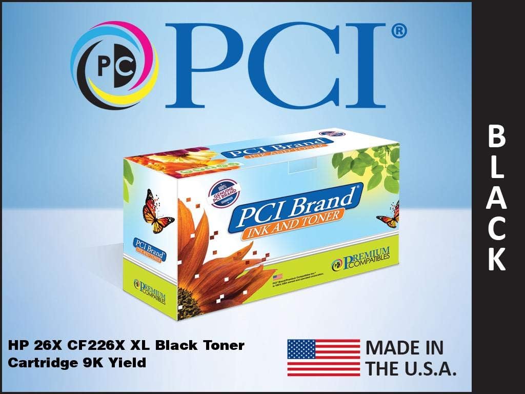 PCI Brand Remanufactured Toner Cartridge Replacement for HP CF226X 26X Black Toner Cartridge 9K Yield