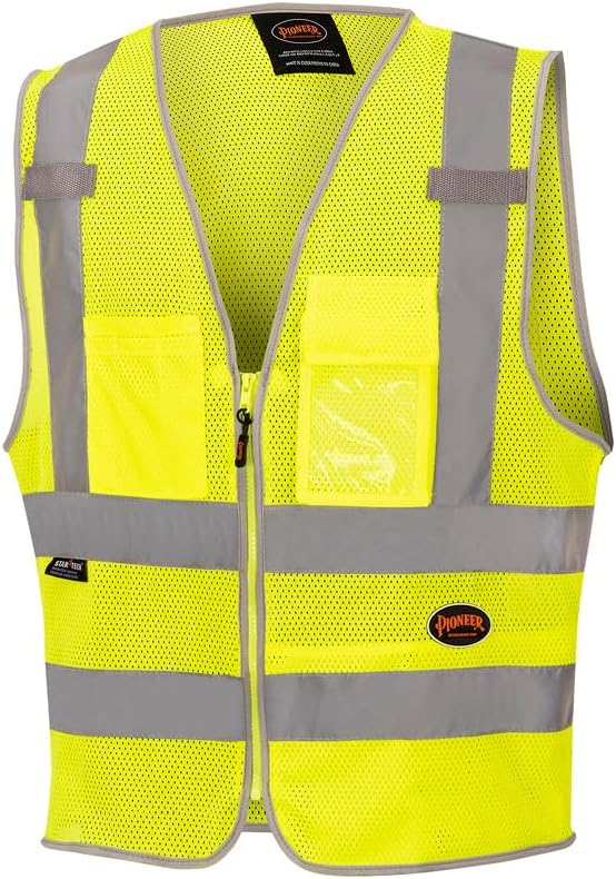 PIONEER Hi Vis Safety Vest - Reflective Cooling Mesh - 8 Pockets - Class 2