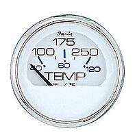 Faria 13804 Chesapeake Stainless Steel Water Temperature Gauge (100-250°F) - 2", White