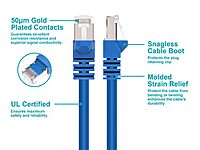Monoprice Cat6A Shielded (S/FTP) Ethernet Patch Cable - 26AWG Pure Bare Copper Snagless RJ45 Fullboot
