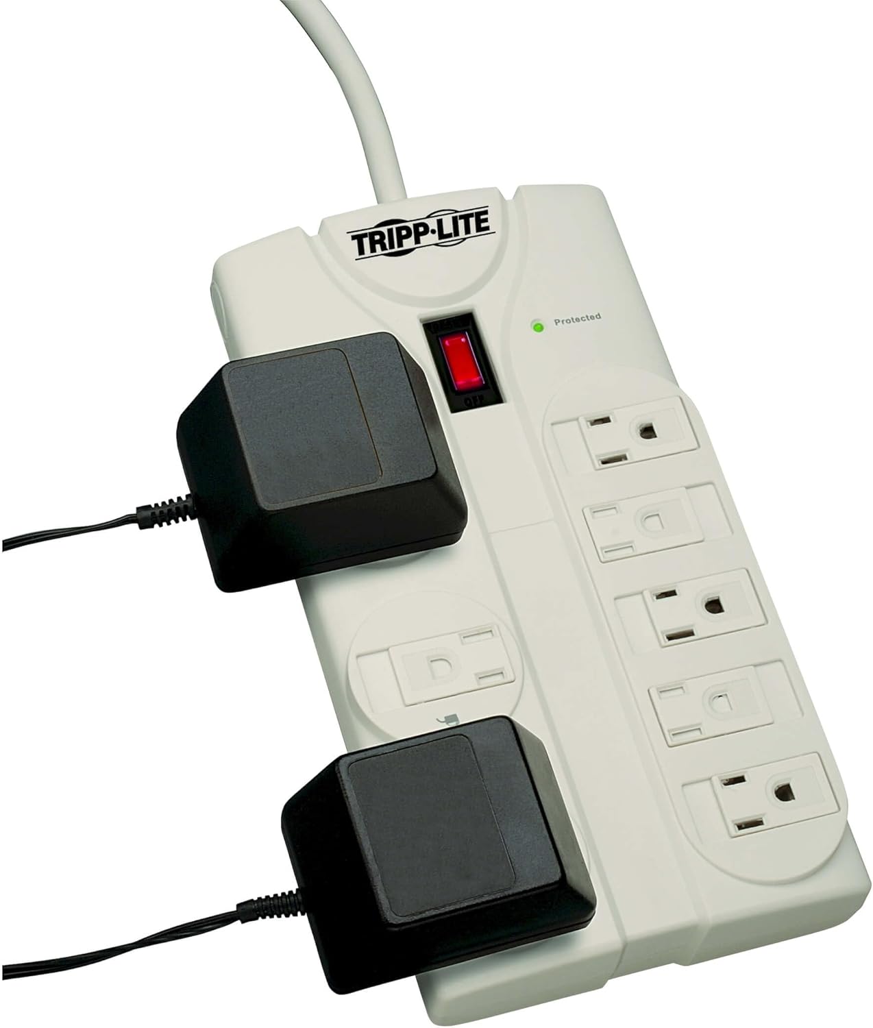Tripp Lite 8 Outlet Surge Protector Power Strip, Extra Long Cord 25ft, Right-Angle Plug