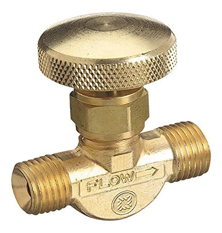 Western Enterprises 206 Non-Corrosive Gas Flow Valves, 200 PSIG, Acetylene/Fuel Gas, 9/16" - 18 LH(M), 0.5 Length, B-Size