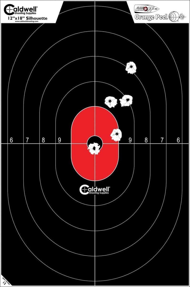 CALDWELL Silhouette Center Mass Targets Hi-Vis Flake-Off