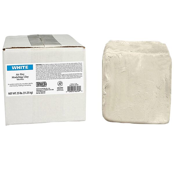 AMACO AMA46318R Air Dry Clay, 25 lbs. , White (Color may vary)