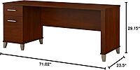Bush Furniture Somerset 72W Office Desk with Drawers