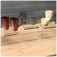 Azar Displays Deluxe Acrylic Monitor Riser Display, Clear