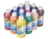 Crayola Washable Paint for Kids (12ct), Teacher Classroom Must Have, Bulk Paint Set, Nontoxic Kids Arts & Craft Supplies