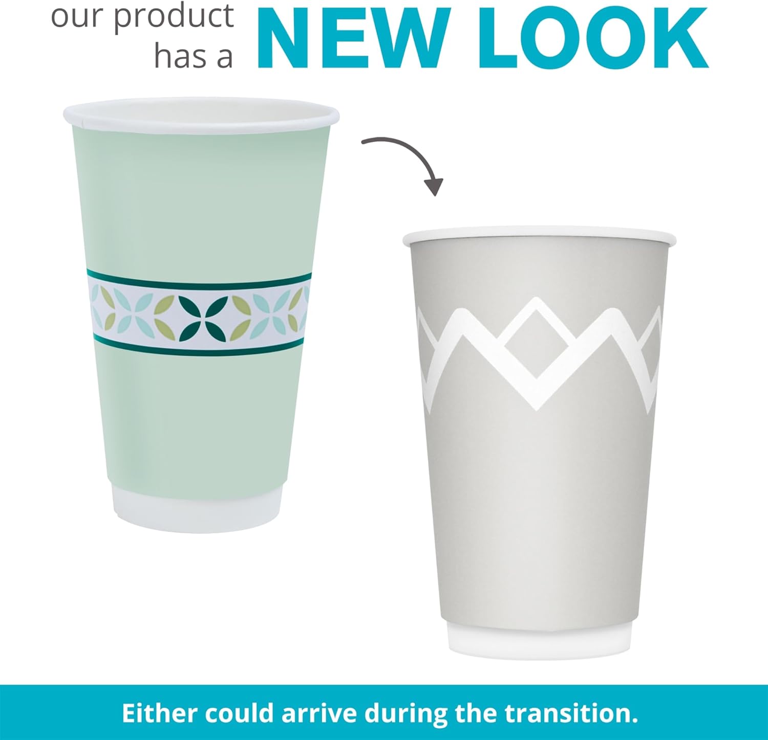 Highmark Insulated Hot Cups, 16 Oz, 42% Recycled, Gray/White, Pack Of 50