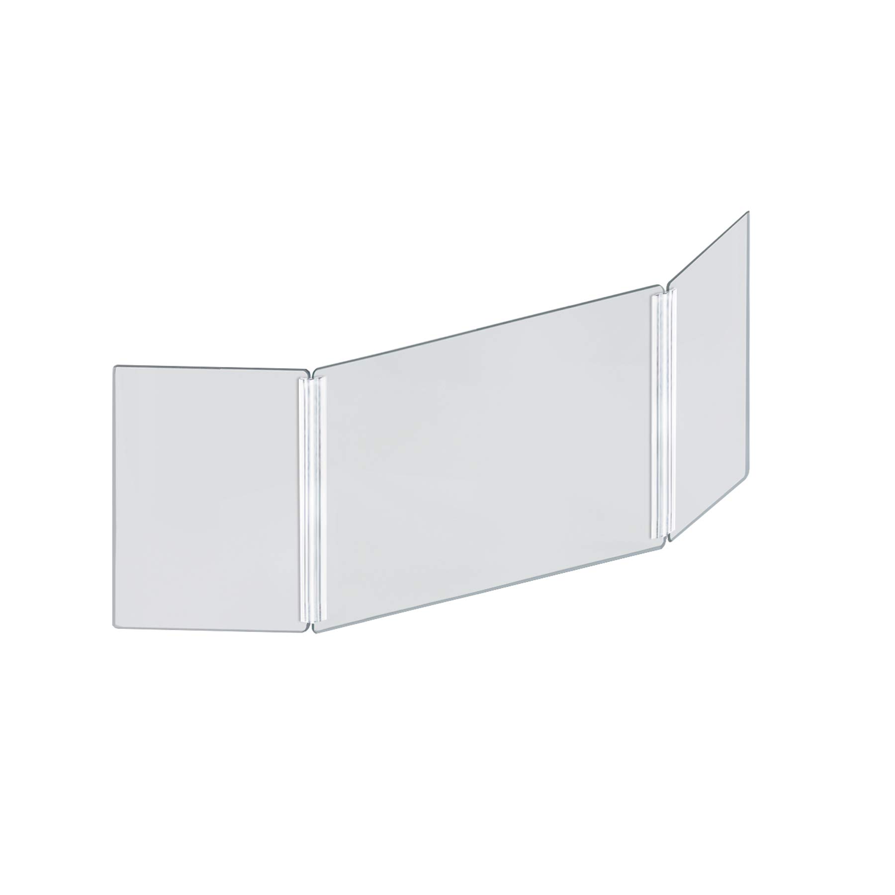 Azar Displays Tri-Fold Protective Sneeze Guard for Counter and Desk - Portable Plexiglass Barrier