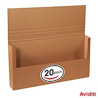 Aviditi Brown Kraft Jumbo Mailing Boxes, 48 x 24 x 6 Inches, Pack of 20, Jumbo Easy-Fold, Crush-Proof, for Shipping