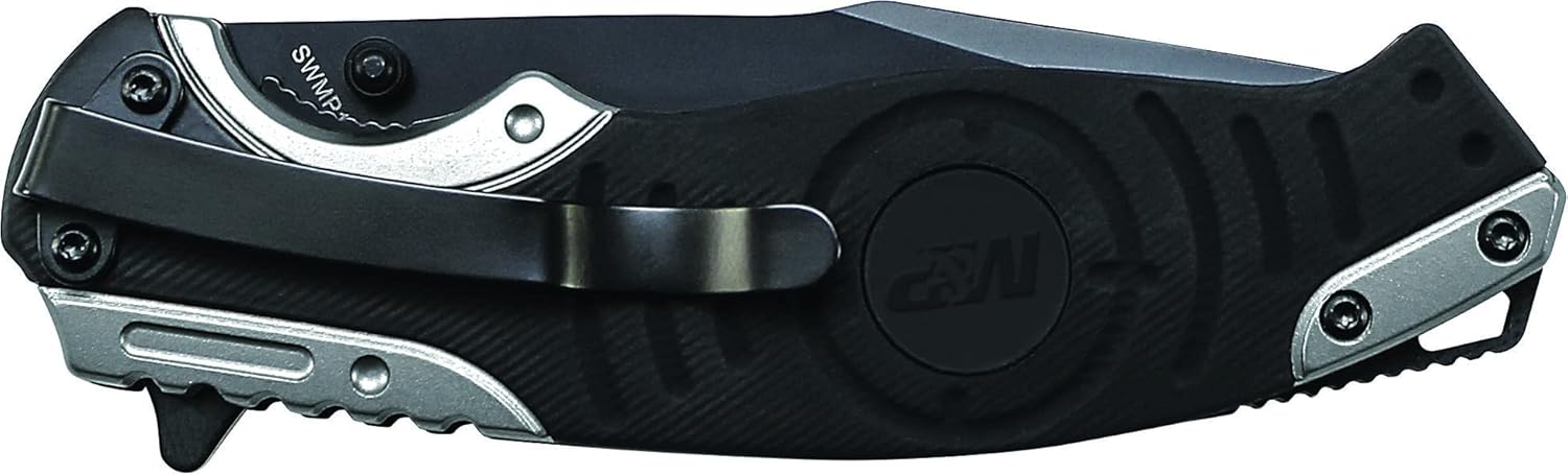 Smith & Wesson M&P SWMP13GS 8.2in High Carbon S.S. Folding Knife with 3.5in Serrated Clip Point Blade and Aluminum Handle