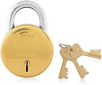 Godrej Nav-Tal 8 Lever Hardened (3 keys) / Brass / 3282