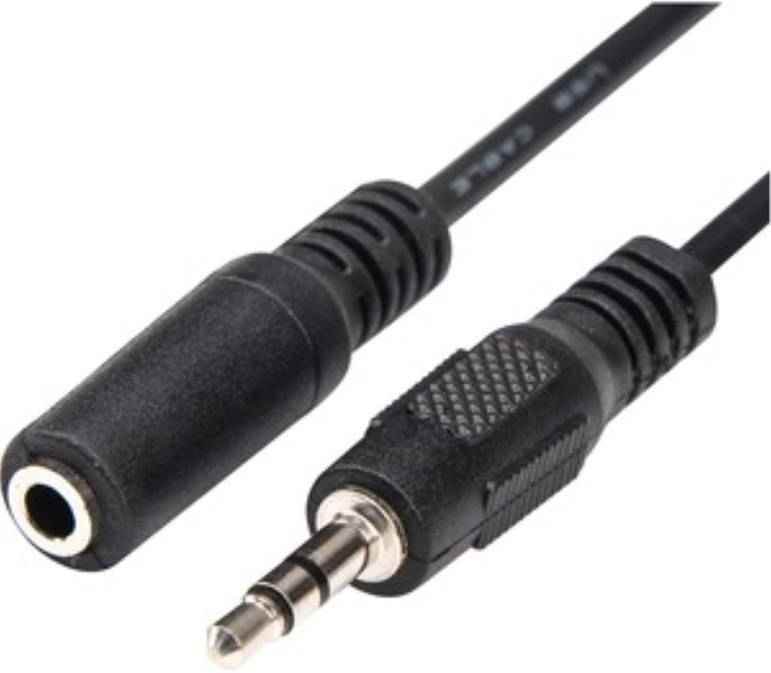 ROCSTOR 6 ft (1.8 m) Mini Stereo M/F 3.5 mm Audio Cable - Black