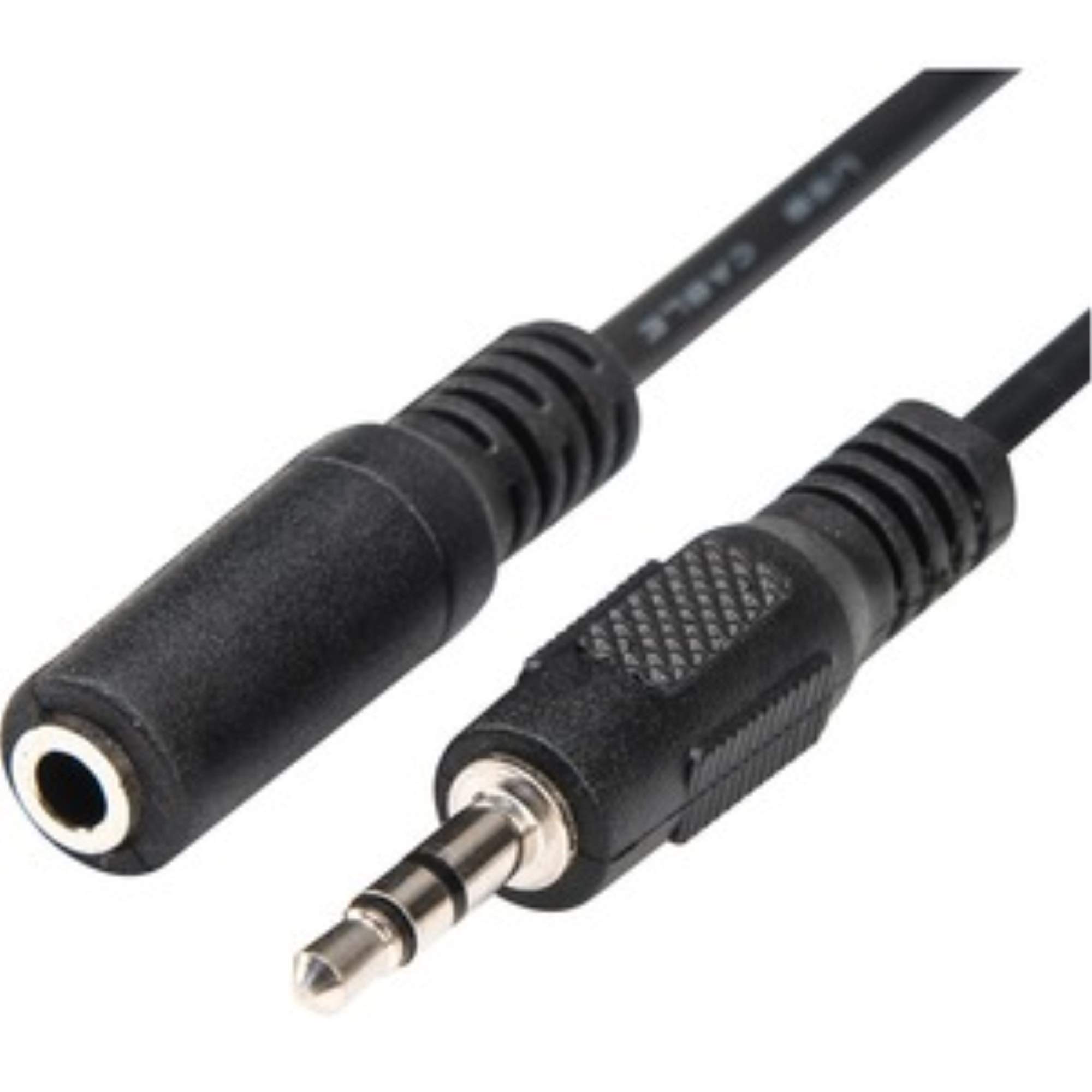 ROCSTOR 6 ft (1.8 m) Mini Stereo M/F 3.5 mm Audio Cable - Black
