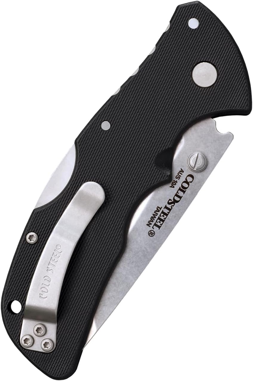 Cold Steel Mini Recon 1 3" AUS10A Folding Knife with 4" GFN Handle & Tri-Ad Lock