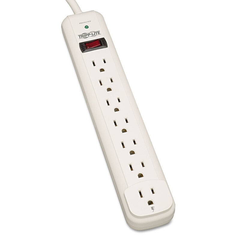 Tripp Lite Protect It! 7-Outlet Surge Protector, 1080J, 12 ft (TLP712)