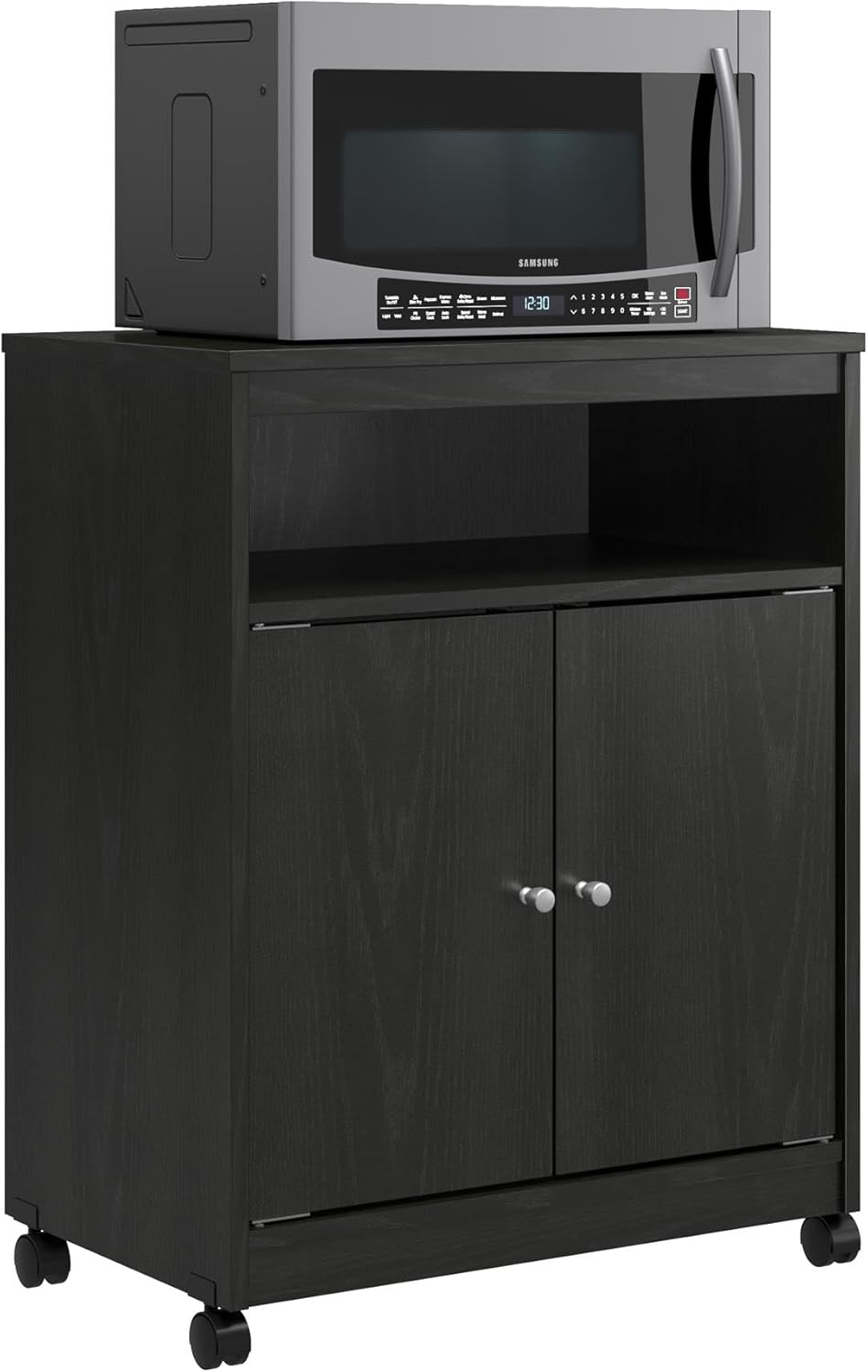 AMERIWOOD HOME Landry Microwave Cart with Cabinet