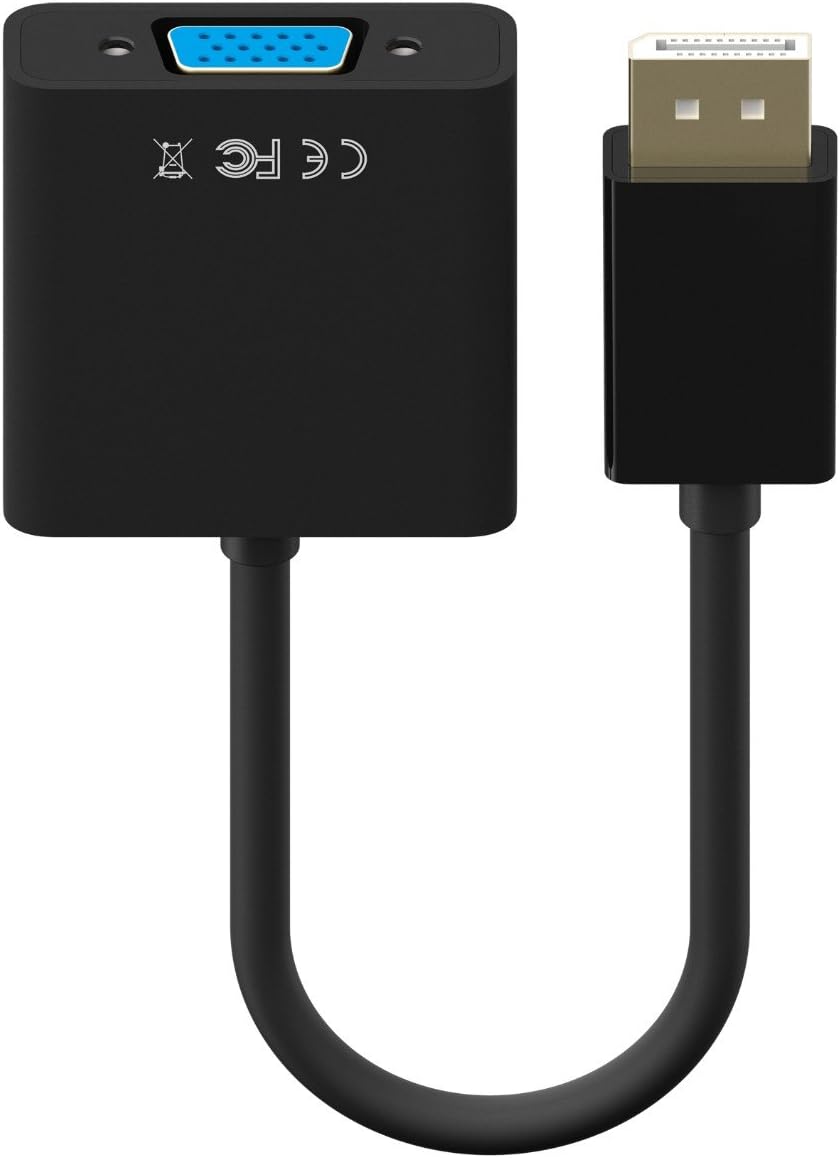 Belkin DisplayPort to VGA Adapter, HD-15, DP M to VGA F - display adapter - 6in DisplayPort/VGA Video Cable - F2CD032B