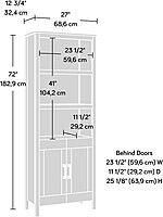 Sauder Select 72inH Bookcase with Doors, Raven Oak Finish
