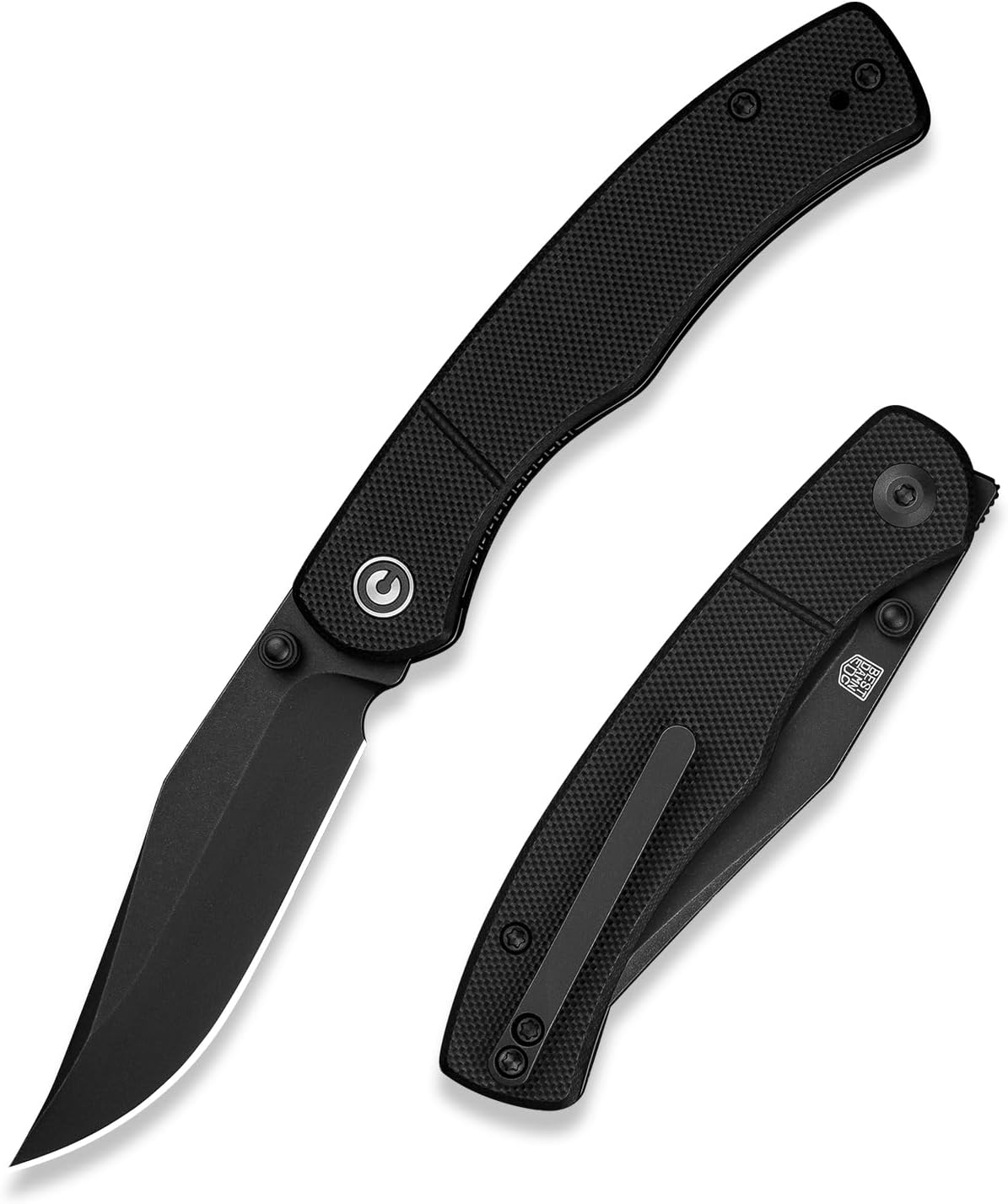 CIVIVI Clingman EDC Pocket Folding Knife, 2.99" Nitro-V, Liner Lock, Titanium Reversible Clip