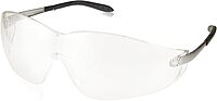 MCR Safety S2119 Blackjack Safety Glasses with Chrome Metal Temple and Indoor/Outdoor Clear Mirror Lens