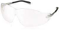 MCR Safety S2119 Blackjack Safety Glasses with Chrome Metal Temple and Indoor/Outdoor Clear Mirror Lens