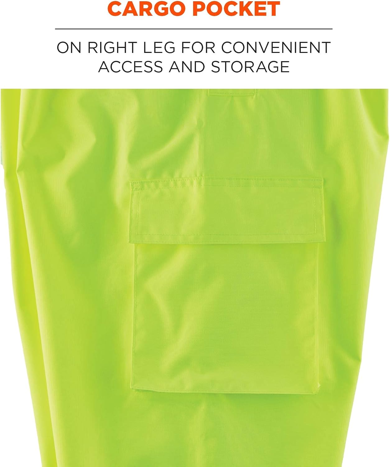 ERGODYNE GloWear 8915BK Class E Hi-Vis Rain Pants