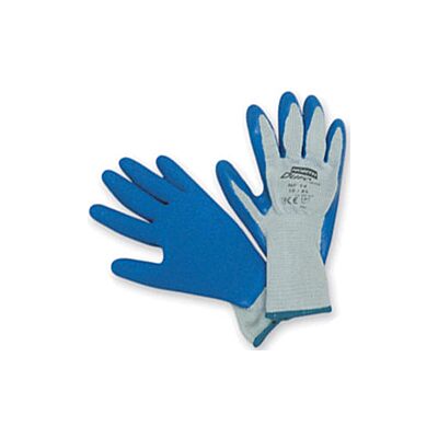 Honeywell DuroTask - Gray Cotton and Polyester Seamless Liner - Blue Natural Rubber Palm Coating - Knit Wrist - NF14/10XL