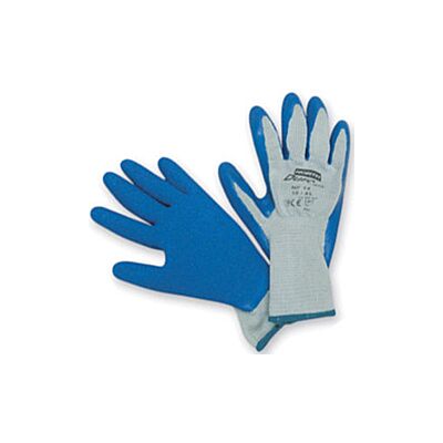 Honeywell DuroTask - Gray Cotton and Polyester Seamless Liner - Blue Natural Rubber Palm Coating - Knit Wrist - NF14/10XL