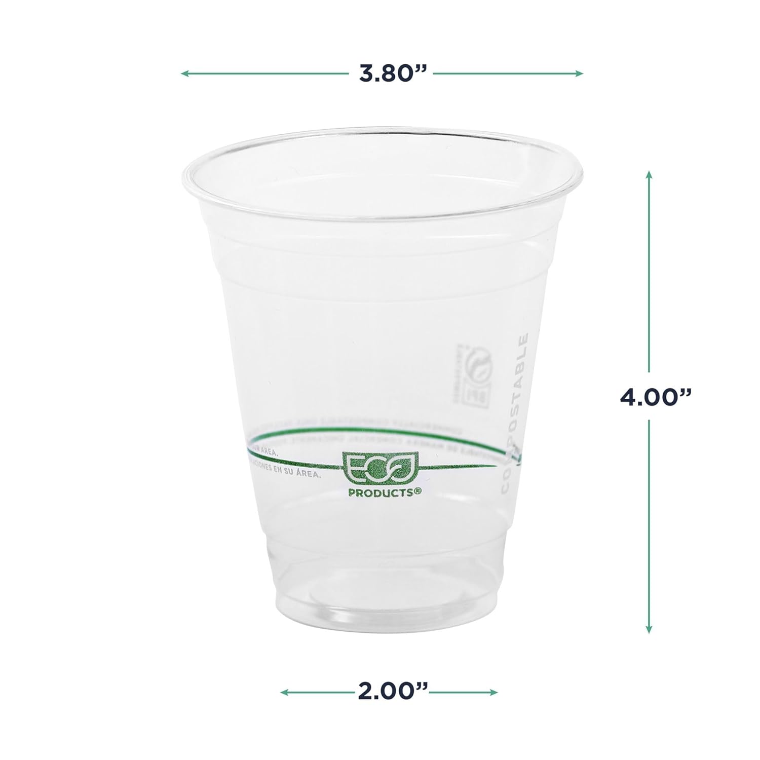 ECO-PRODUCTS GreenStripe Clear Compostable PLA Cold Cups