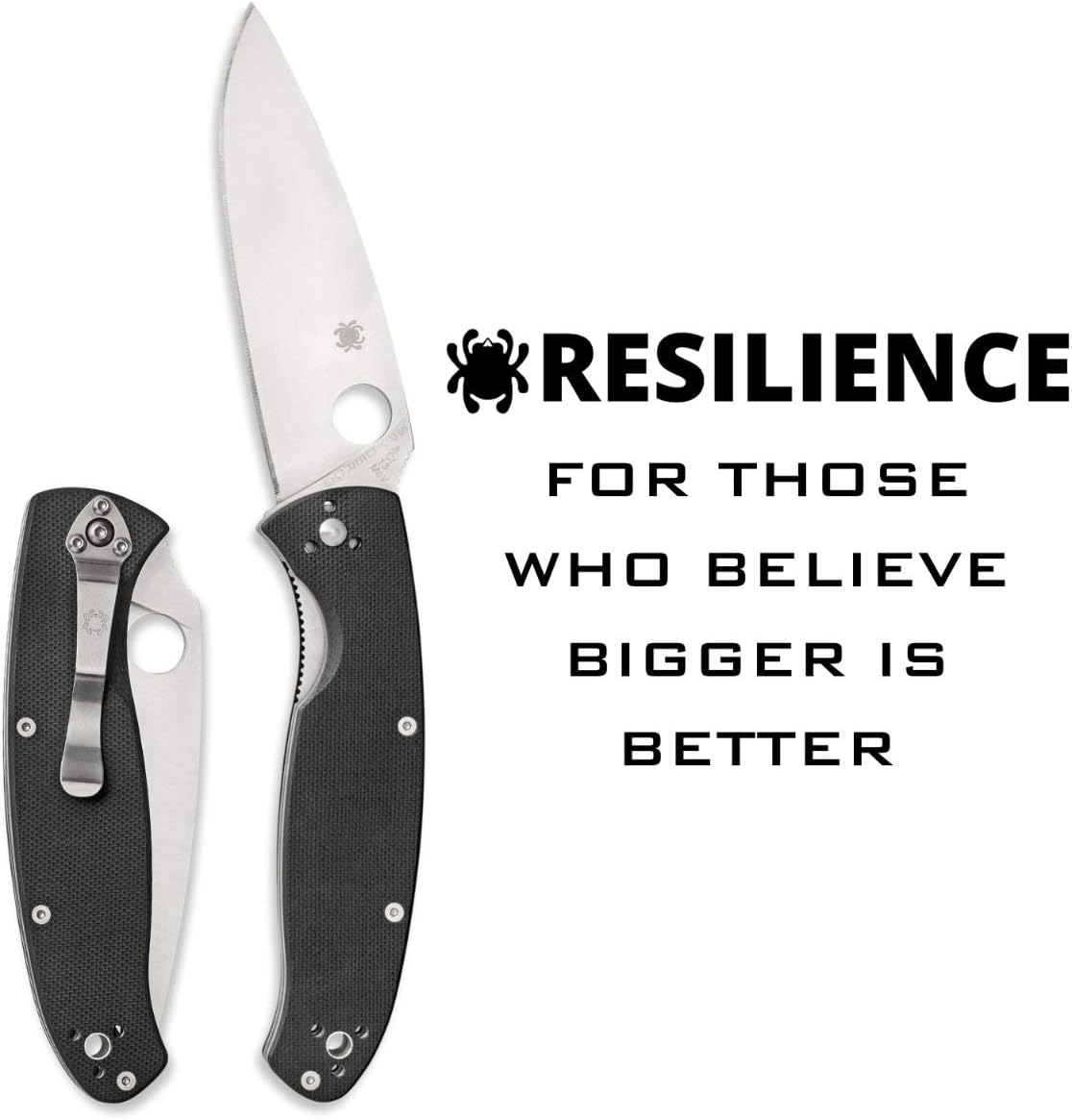Spyderco Resilience Folding Pocket Knife with 4.20" 8Cr13MoV Stainless Blade and G-10 Handle - PlainEdge - C142GP