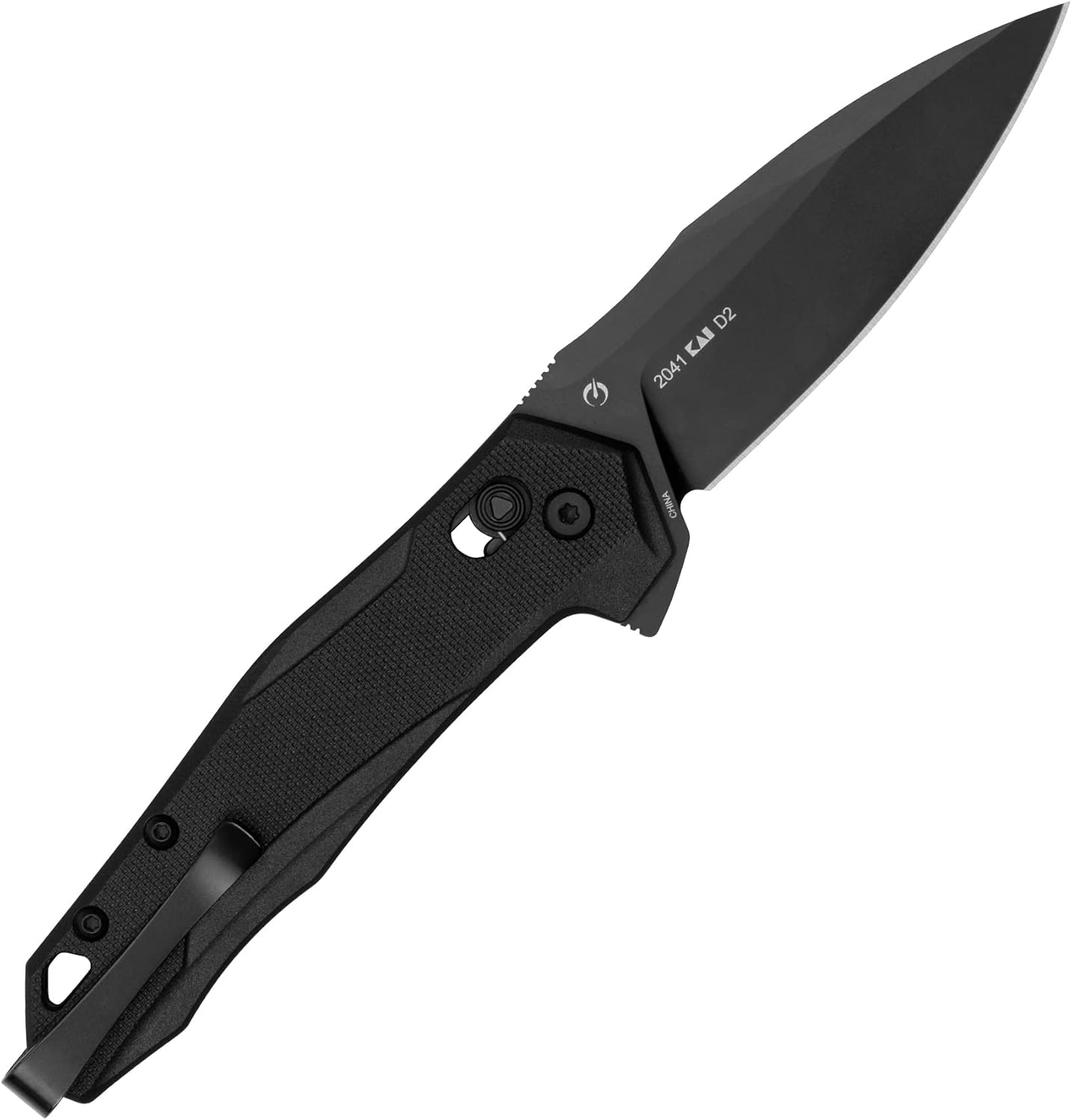 Kershaw Monitor Folding Pocket Knife, 3 Inch Black Blade with D2 Steel, DuraLock Locking Mechanism