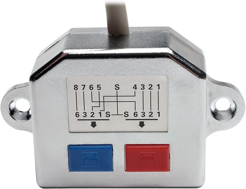 Tripp Lite 2-to-1 RJ45 Splitter Adapter Cable 10/100 Ethernet Cat5/Cat5e M/2xF 6in 6" (N035-001)