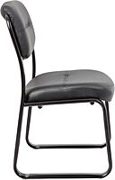 Boss Office Products LeatherPlus Bonded Leather Guest Chair, Black