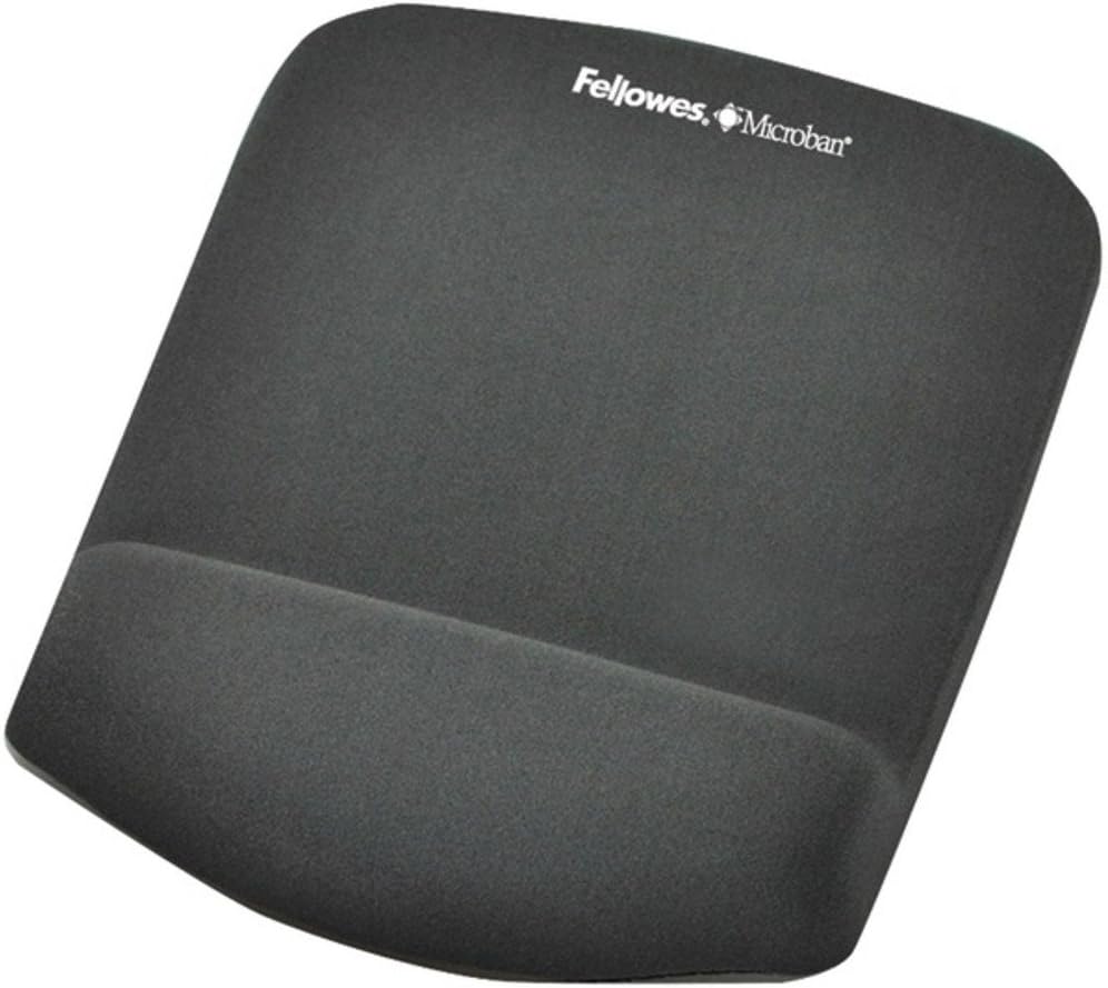 Fellowes PlushTouch Foam Mouse Pad Wrist Support with MICROBAN - Graphite (9252201) Graphite 9.3L x 7.3W inches