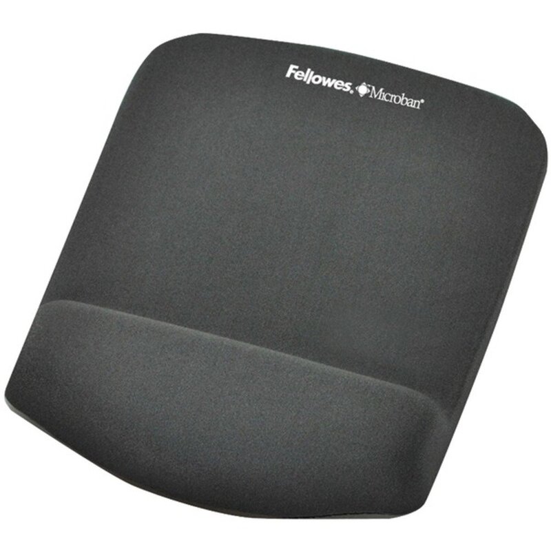Fellowes PlushTouch Foam Mouse Pad Wrist Support with MICROBAN - Graphite (9252201) Graphite 9.3L x 7.3W inches