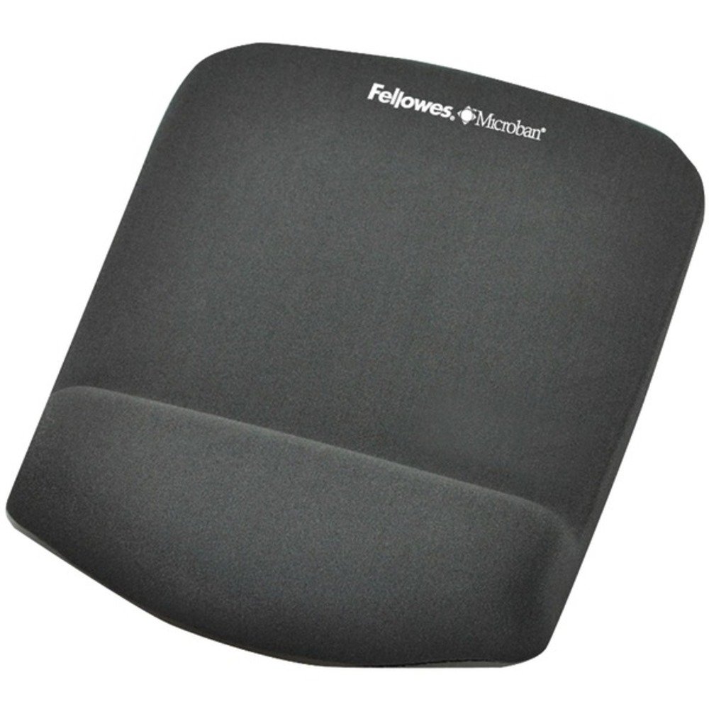 Fellowes PlushTouch Foam Mouse Pad Wrist Support with MICROBAN - Graphite (9252201) Graphite 9.3L x 7.3W inches