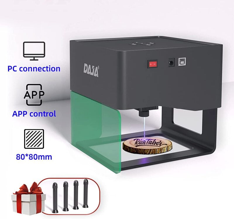 Leeofty DJ6 Grabador láser Marcado de bricolaje Máquina de grabado portátil para bricolaje Artesanía Logotipo Marca Impresora 80x80mm Soporte de área de tallado Conexión móvil inalámbrica Leeofty DJ6 Grabador láser Marcado de bricolaje Máquina de grabado portátil para bricolaje Artesanía Logotipo Marca Impresora 80x80mm Soporte de área de tallado Conexión móvil inalámbrica