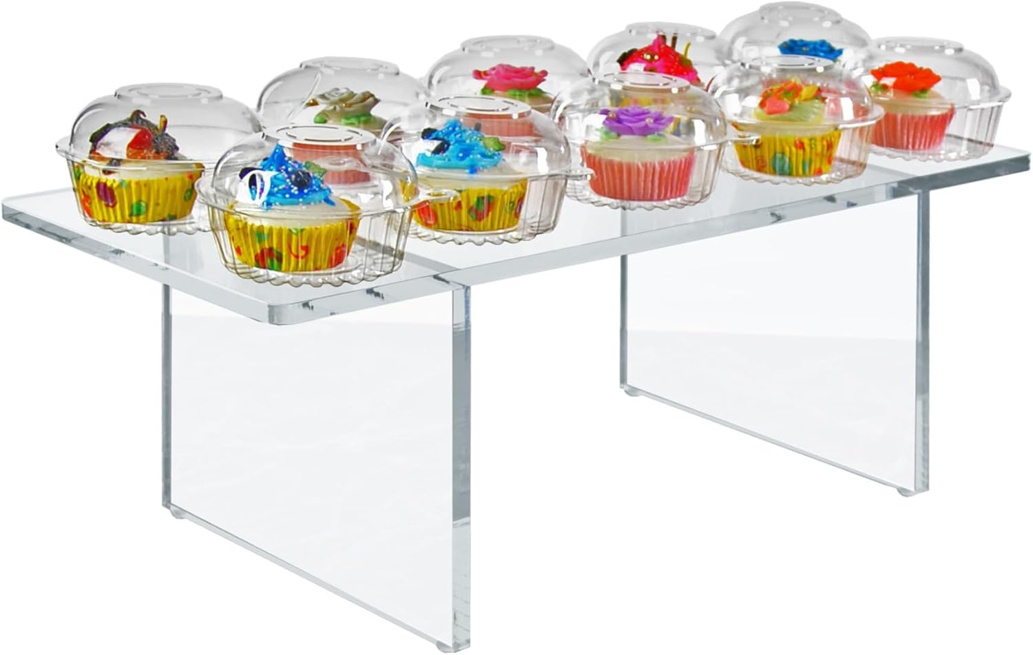 Azar Displays Deluxe Acrylic Monitor Riser Display, Clear