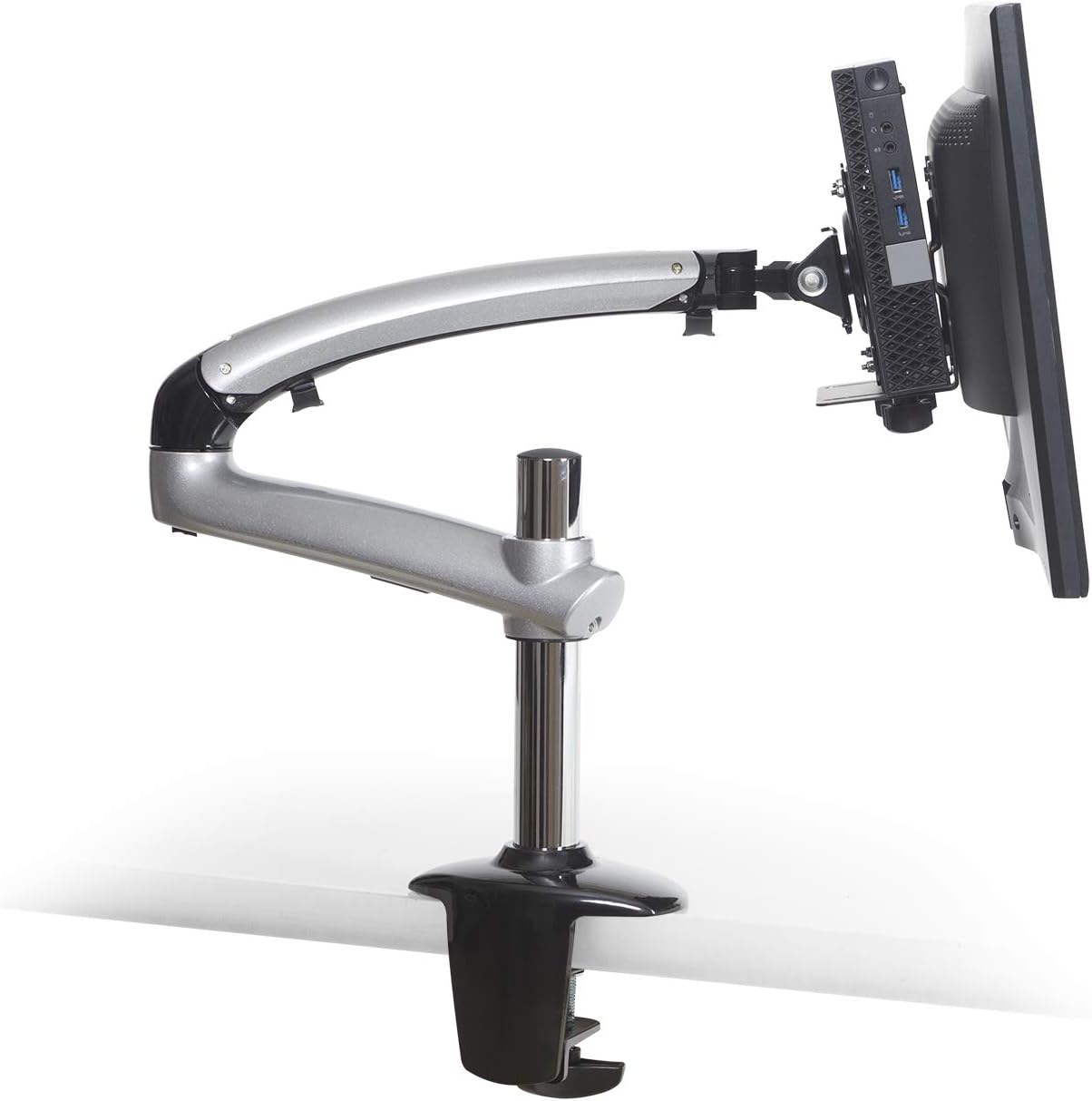 Ergotech Freedom Thin Client Mount VESA Plate, Perfect to mount a Mini PC or Computer, supports CPU's 0.6" - 2.7" wide