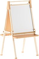 Flash Furniture Bright Beginnings Commercial Classroom Wood Freestanding Art Easel, 49inH x 28-1/2inW x 25-3/4inD, Beech - MKART9000