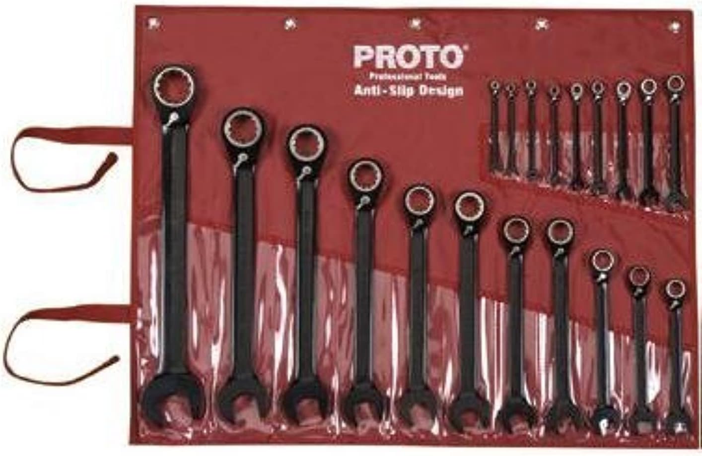 20 pc BLK Chrome Reversible Combo Ratchet Wrench Set-Spline