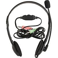 Compucessory Lightweight Stereo Headphones with Mic - Stereo - Mini-phone (3.5mm) - Wired - 32 Ohm - 20 Hz - 15154