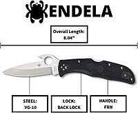 SPYDERCO Endela Lightweight Folding Knife with Emerson Opener
