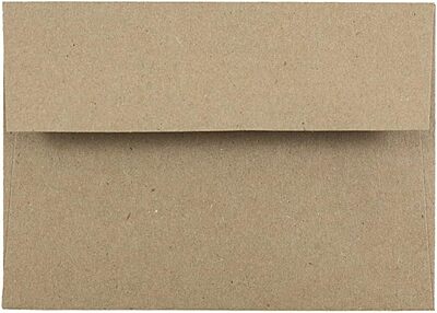 JAM PAPER Booklet Invitation Envelopes, Brown Kraft, Recycled