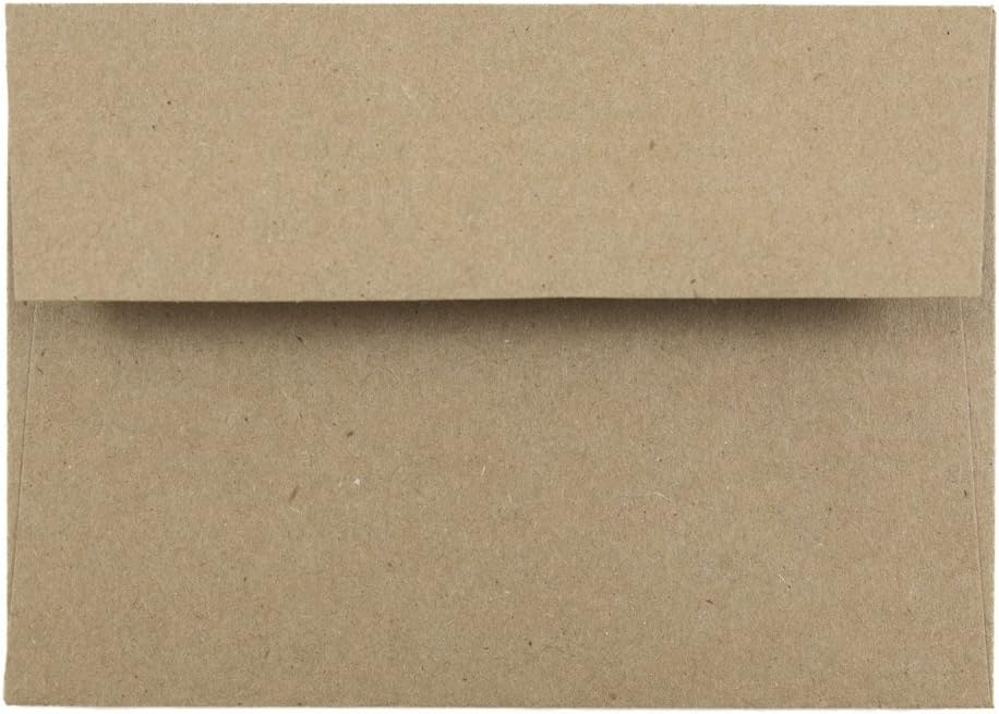 JAM PAPER Booklet Invitation Envelopes, Brown Kraft, Recycled