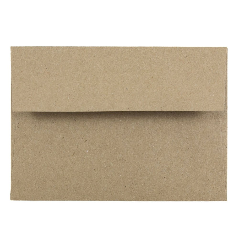 JAM PAPER Booklet Invitation Envelopes, Brown Kraft, Recycled